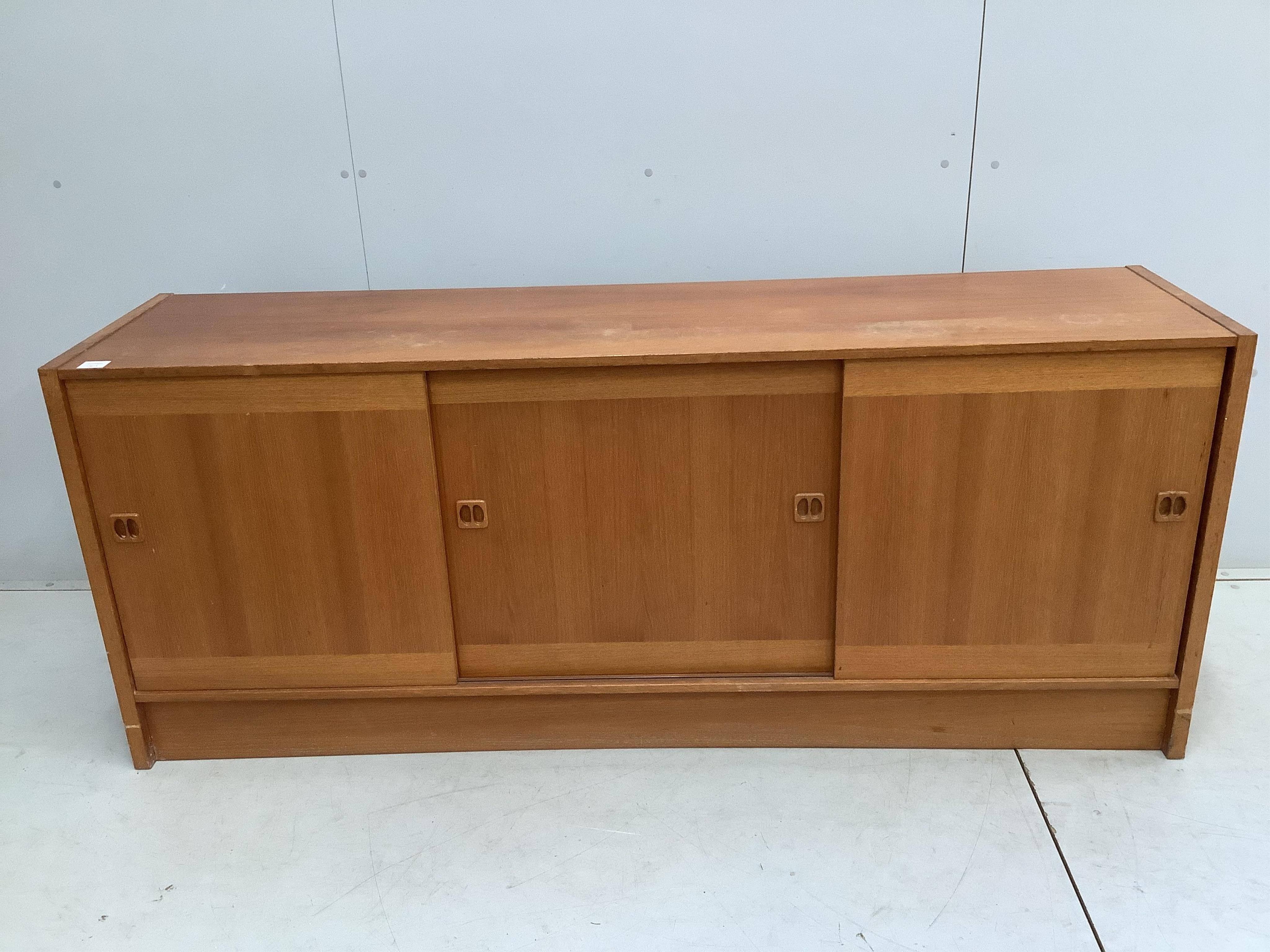 Clausen & Son, a mid century teak sideboard, width 180cm, depth 45cm, height 73cm